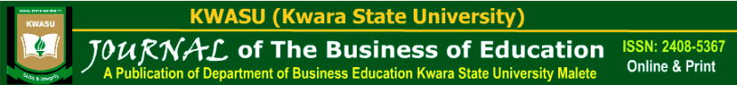 Kwara State University Journal of The Business of Education (JTBE)